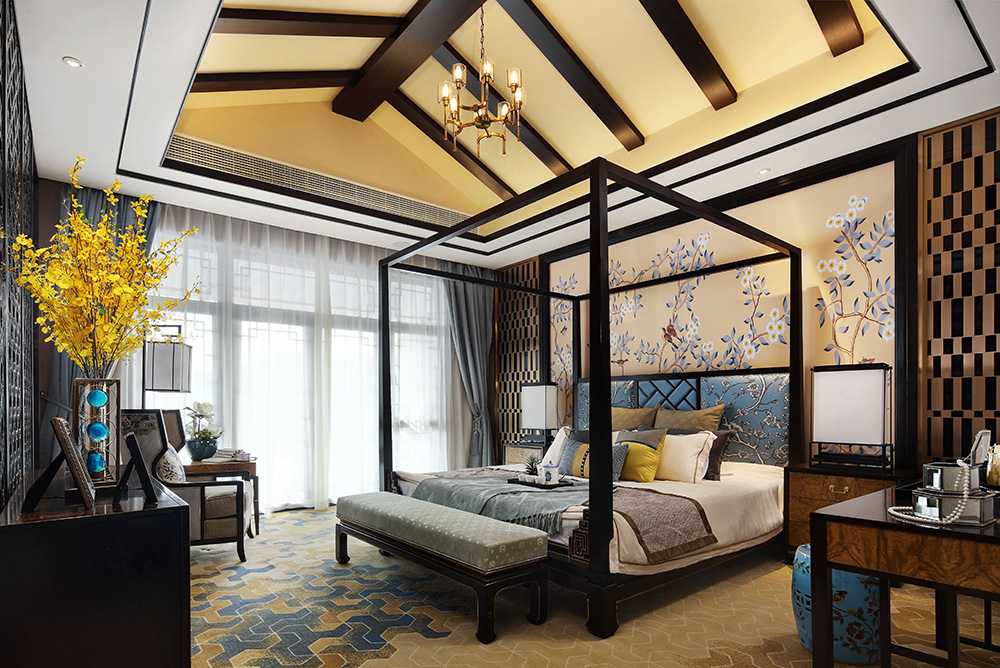 新中式风格别墅装修设计效果图-碧桂园海景苑别墅568平米-别墅装修设计卧室 新中式风格别墅装修设计效果图-碧桂园海景苑别墅568平米-别墅装修设计卧室